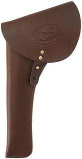 Military Holster, left hand, brown leather, C.S. marked flap